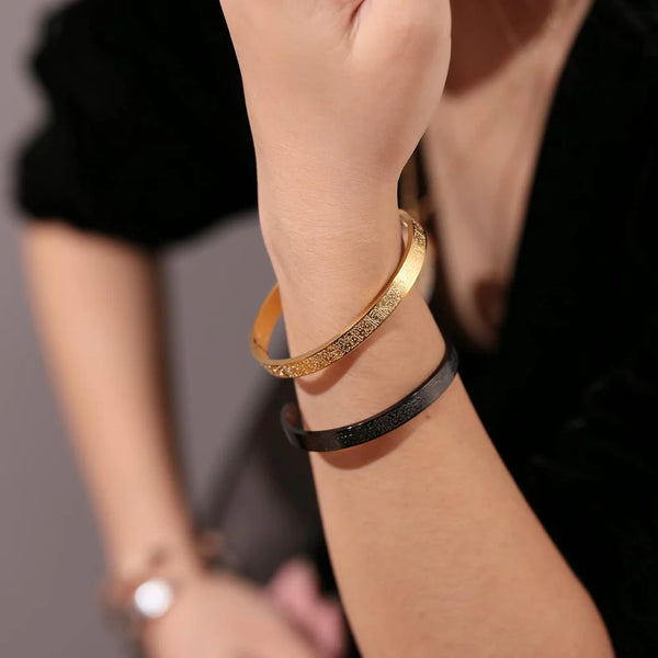 Elegant Allah Gold Cuff Bracelet
